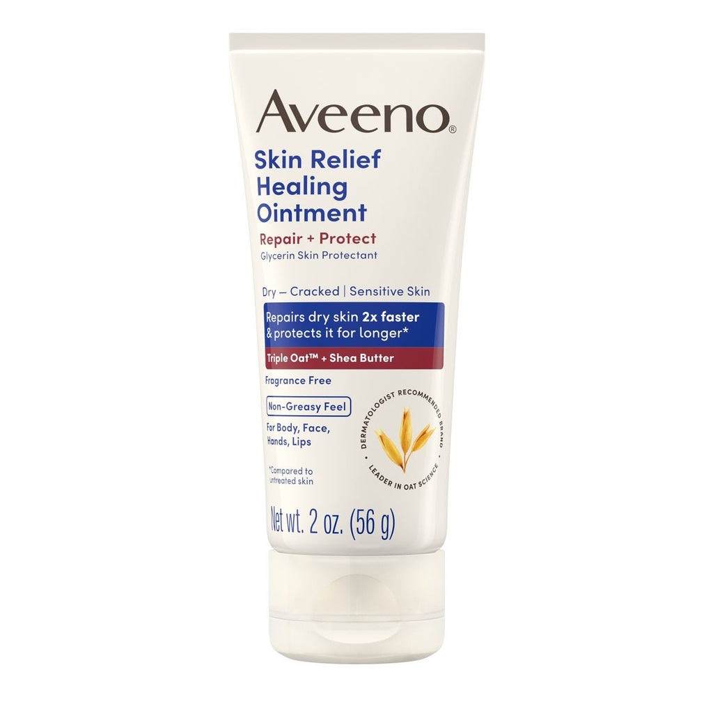 Aveeno Skin Relief Healing Ointment for Dry and Cracked Skin - Glycerin - Non-Greasy - Travel Size - 2oz