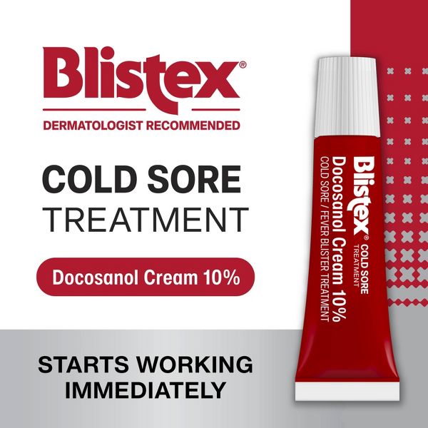 Blistex Cold Sore and Fever Blister Treatment Cream - Docosanol - 0.07oz