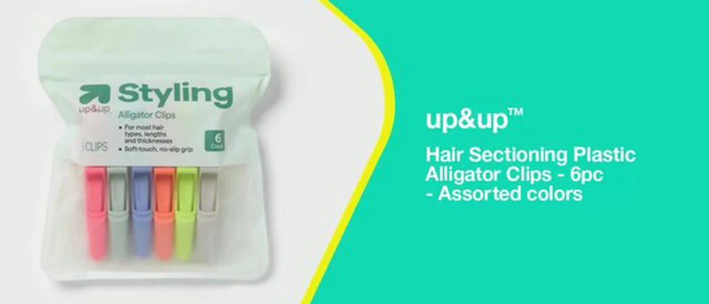 Hair Sectioning Plastic Alligator Clips - 6pc - Assorted colors - up&up™