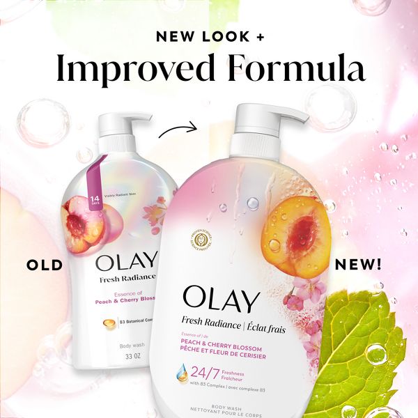Olay Fresh Radiance Vitamin B3 and Antioxidant Blend Body Wash - Peach and Cherry Blossom - 35 fl oz