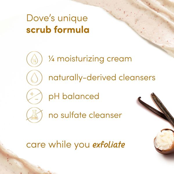 Dove Beauty Exfoliating Body Scrub - Vanilla Sugar & Shea Butter - 15oz