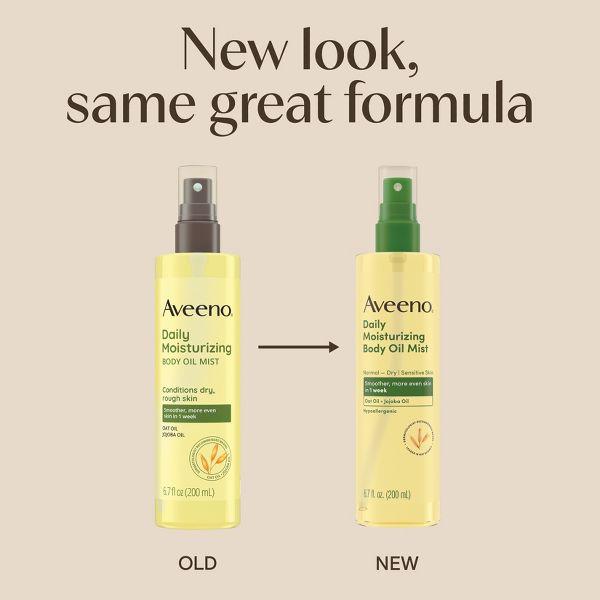 Aveeno Daily Moisturizing Oil Mist for Rough Sensitive Skin with Oat and Jojoba Oil - Lightly Scented - 6.7 fl oz