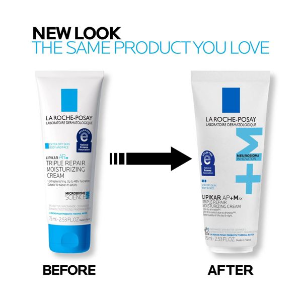 La Roche Posay Lipikar AP+M Triple Repair Body Moisturizing Cream Body and Face Moisturizer for Dry Skin with Shea Butter and Glycerin - 13.5 fl oz