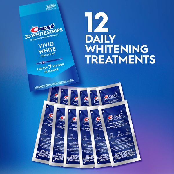 Crest 3D Whitestrips Vivid White Teeth Whitening Kit - 12 Treatments