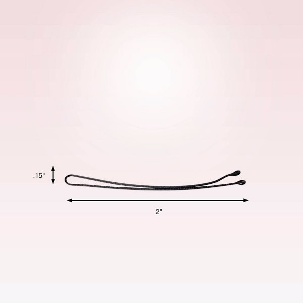 scünci Curved Metal Bobby Pins - Black - All Hair - 60pcs