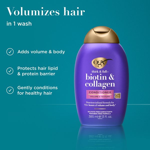 OGX Thick & Full + Biotin & Collagen Volumizing Conditioner for Thin Hair - 13 fl oz