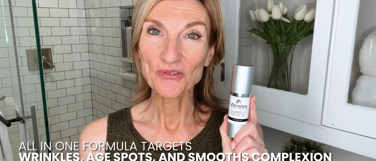 Vibriance Super C Serum for Mature Skin - All-in-One Vitamin Formula Hydrates, Firms, Lifts, Smooths, Targets Age Spots, Wrinkles, 1 fl oz