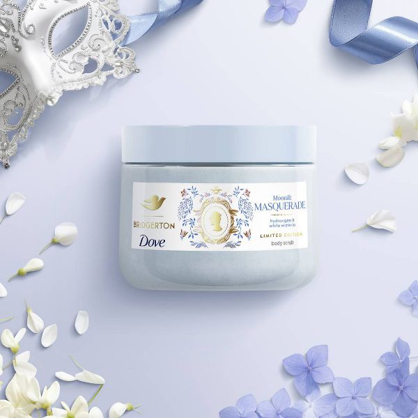 Dove Beauty Limited Edition Bridgerton Body Scrub - Moonlit Masquerade - Hydrangea & White Wisteria Scent - 15oz