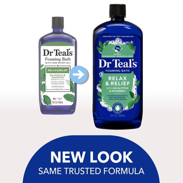 Dr Teal's Relax & Relief Eucalyptus and Spearmint Foaming Bubble Bath - 34 fl oz