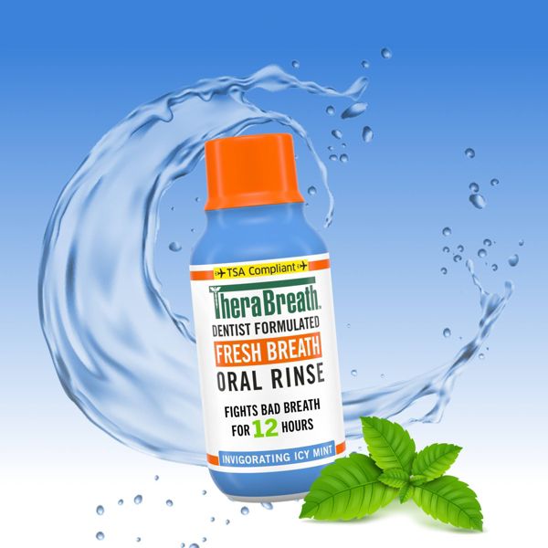 TheraBreath Alcohol-Free Mouthwash - Icy Mint - Trial Size - 3 fl oz
