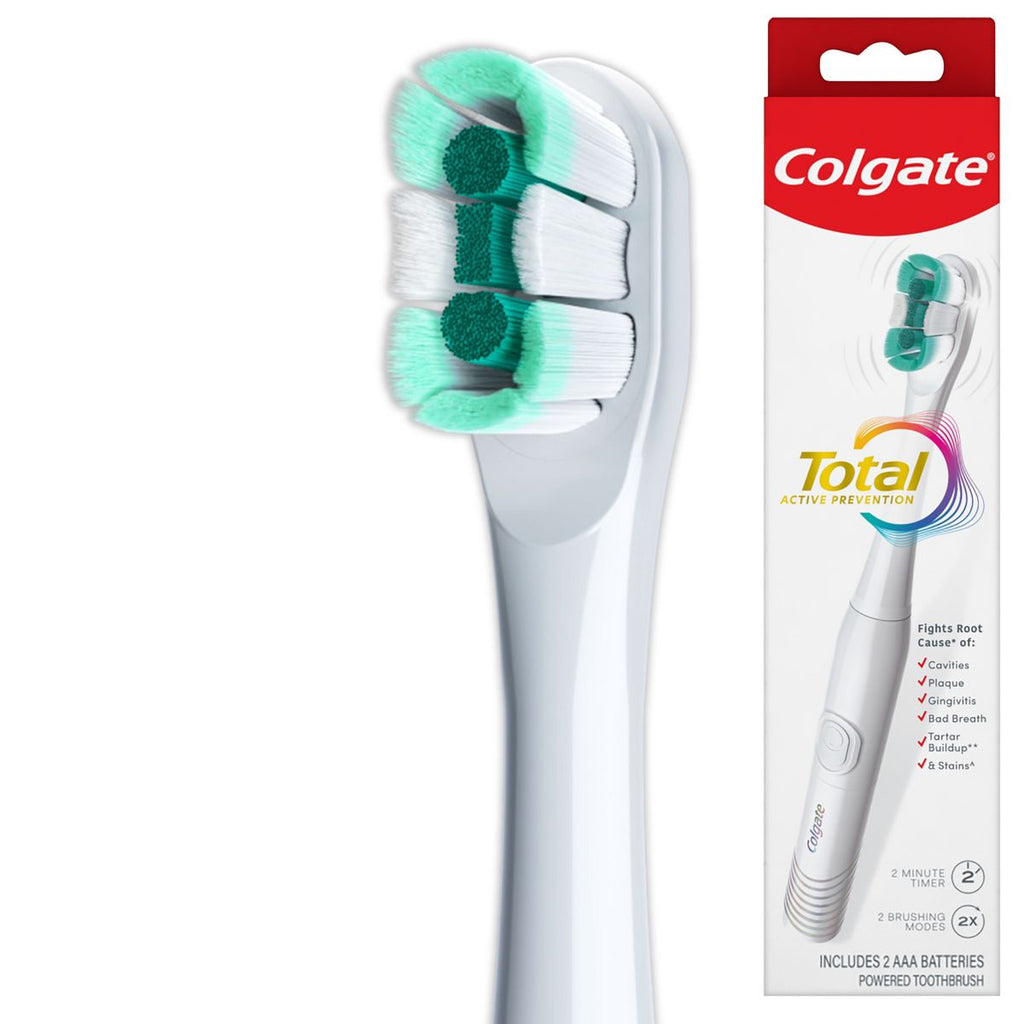 Colgate Total Active Prevention Battery Powered Electric Toothbrush - Soft - White