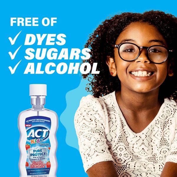 ACT Kids' Pure Protect Strawberry Anticavity Fluoride Mouthwash - 16.9 fl oz
