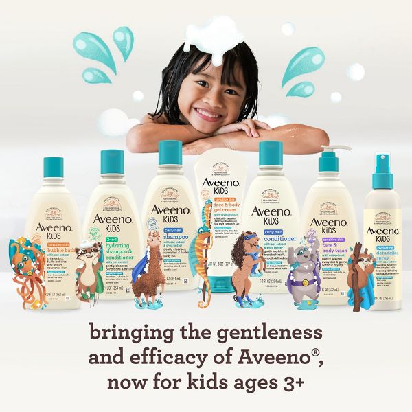 Aveeno Kids' Bubble Bath Wash with Oat Extract for Sensitive Skin - 19.2 fl oz