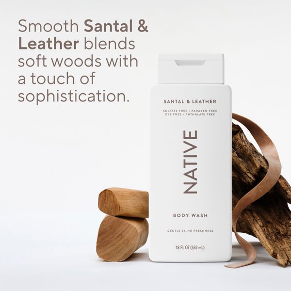 Native Body Wash - Santal and Leather - 18 fl oz