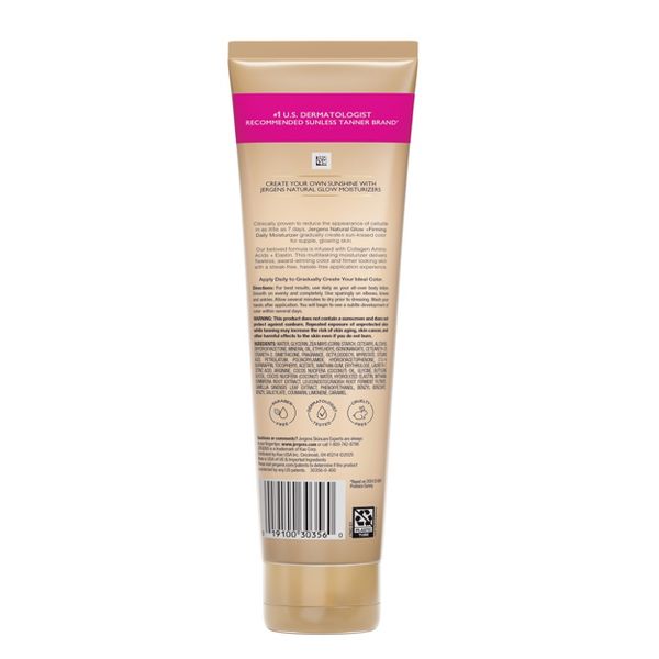 Jergens Natural Glow Self Tanner Skin Firming Gradual Tanning Lotion - Fair to Medium - 10 fl oz