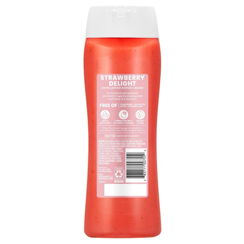Suave Exfoliating Sulfate-Free Hydrating Body Wash and Scrub - Citrus Blossom - 18 fl oz