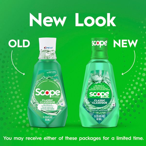 Crest Scope Classic Mouthwash - Original Mint - 1L