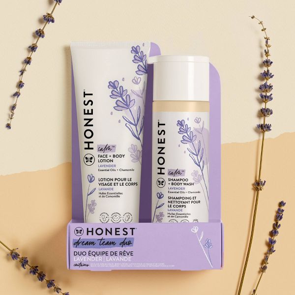 The Honest Company Calm Shampoo + Body Wash and Lotion Duo - Lavender - 18.5 fl oz