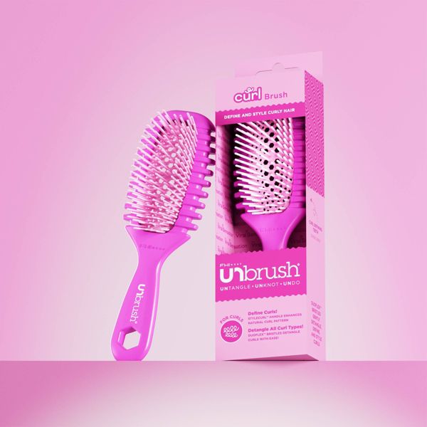 UNbrush Curl Hair Brush - Coral Pink