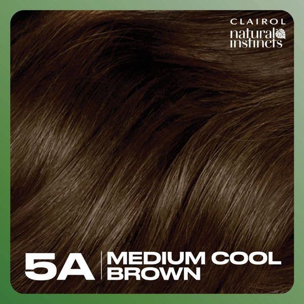 Instincts Clairol Demi Permanent Hair Color Dye Kit Brass Free - 5C Medium Brown, Peppercorn: Ammonia-Free, Contains Vitamin E, Vegan