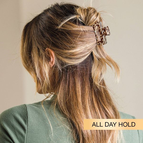 scünci Medium Sized Rectangle Claw Clips - All Hair - 3pcs