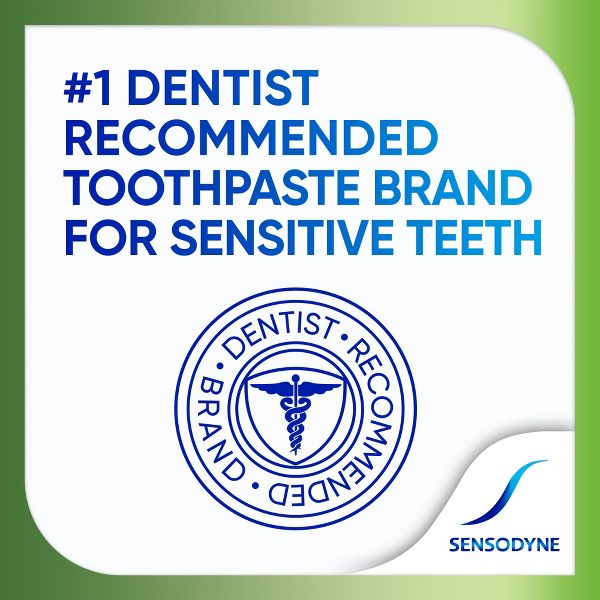 Sensodyne Fresh Mint Toothpaste for Sensitive Teeth provides relief from sensitivity and helps strengthen enamel for daily oral care, 4 oz