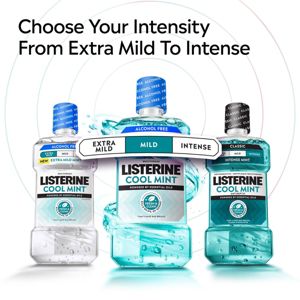 Listerine Antiseptic Intense Mouthwash for Bad Breath - Cool Mint - 1L