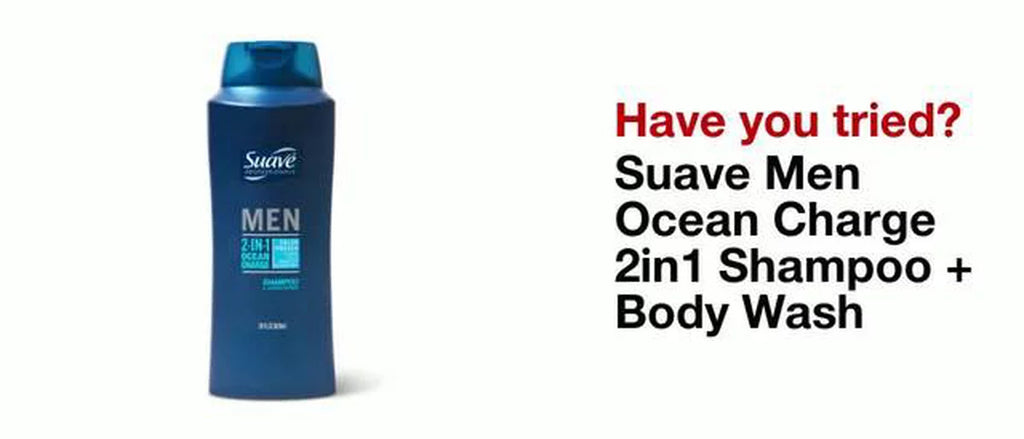 Suave Men 2-in-1 Pump Shampoo & Conditioner - Ocean Charge - 28 fl oz