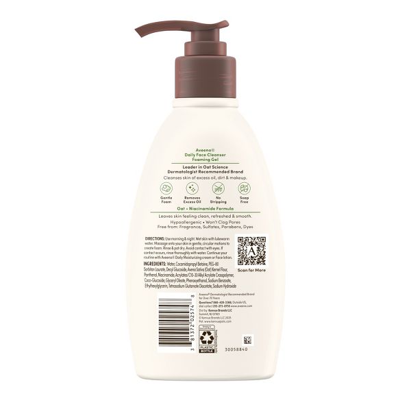 Aveeno Daily Moisture Oily Skin Cleanser - 12 fl oz