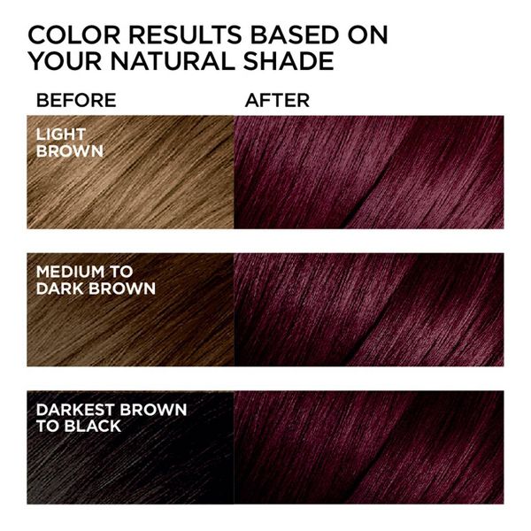 L'Oreal Paris Feria High Intensity Shimmering Color Power Red - R48 Intense Deep Auburn - 1 Kit