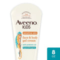 Aveeno Kids Sensitive Skin Face & Body Gel Cream, Clinically Proven 24 Hour Hydration, Lightweight - 8oz