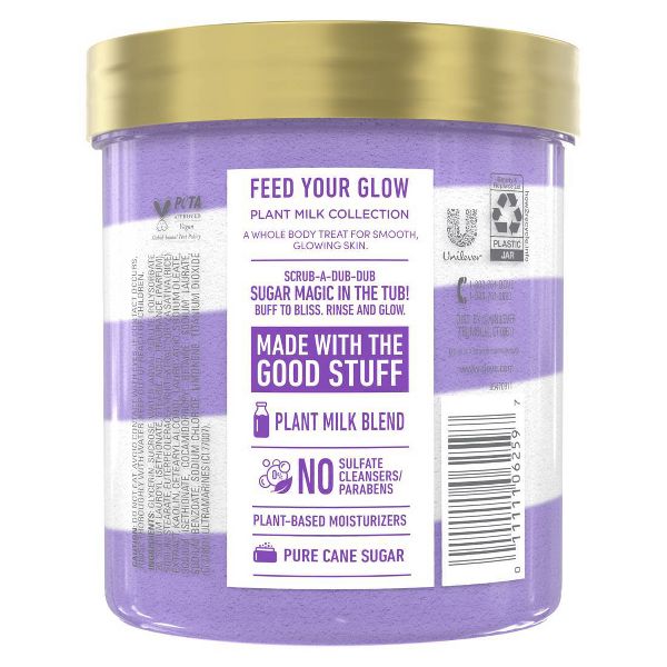 Dove Beauty Body Sugar Scrub - Rice Milk & Velvet Acai - 15oz