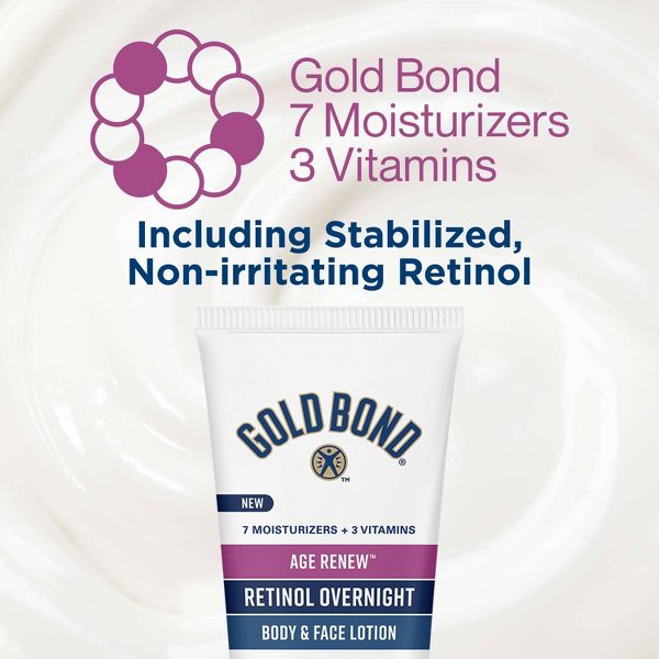 Gold Bond Retinol Overnight Unscented Face and Body Lotion - 7oz