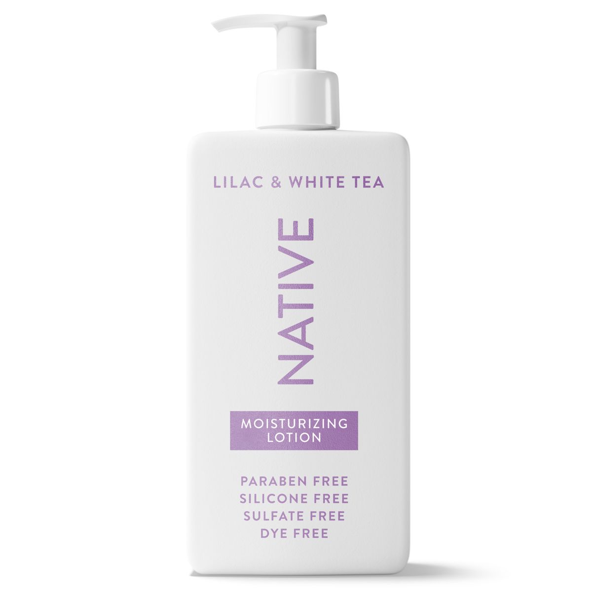Native Body Lotion Pump - Lilac & White Tea - 16.5 fl oz