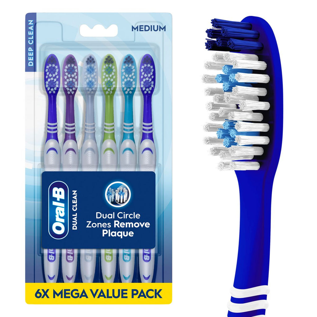 Oral-B Dual Clean Toothbrush - Medium - 6ct