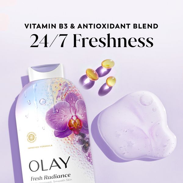 Olay Fresh Radiance Body Wash - Strawberry and Mint - Orchid and Blackcurrant - 22 fl oz