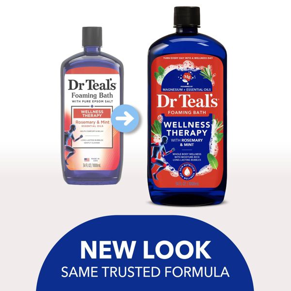 Dr Teal's Wellness Therapy Foaming Bubble Bath with Rosemary & Mint - 34 fl oz