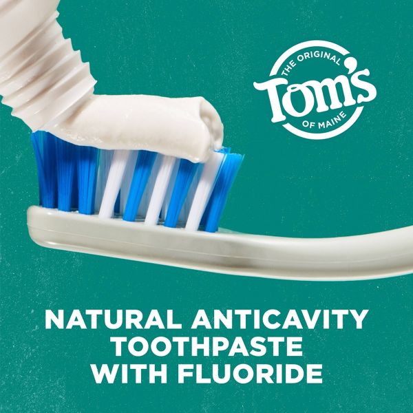 Tom's of Maine Kids' 2 Pack/4oz Whole Care Peppermint Toothpaste + 5.1oz Strawberry Anticavity Fluoride Toothpaste