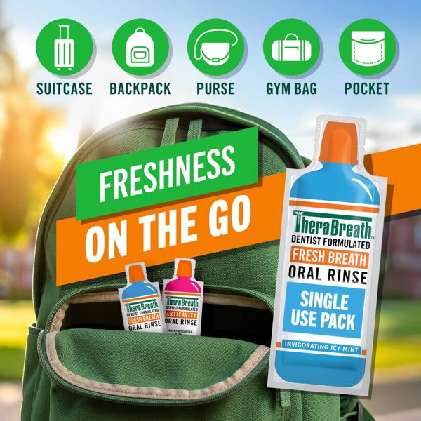 TheraBreath Icy Mint Mouthwash Sachets - 10ct