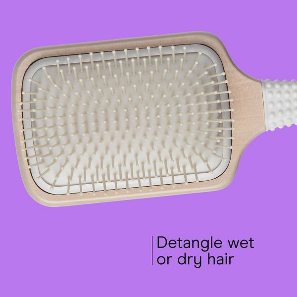 Conair Shines & Smooths Detangle Nylon Bristle Cushion Paddle Hair Brush