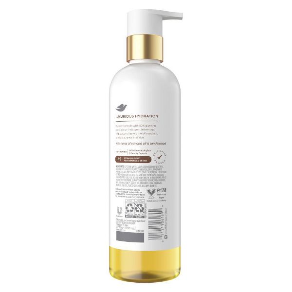 Dove Beauty Sandalwood Serum+Soothing Oil Body Wash - 50% Glycerin Serum - 15.3 fl oz