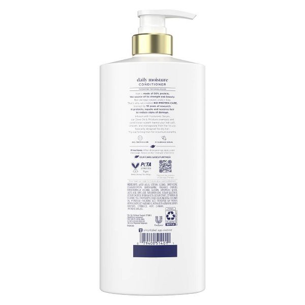 Dove Beauty Daily Moisture Hair Conditioner Pump with Hyaluronic Serum & Bio-Protein Care - 28 fl oz