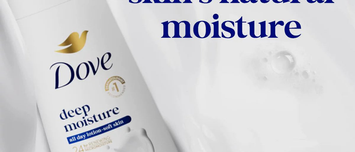 Dove Deep Moisture Mini Body Wash 24hr Lotion-Soft Skin - Travel Size - 3 fl oz