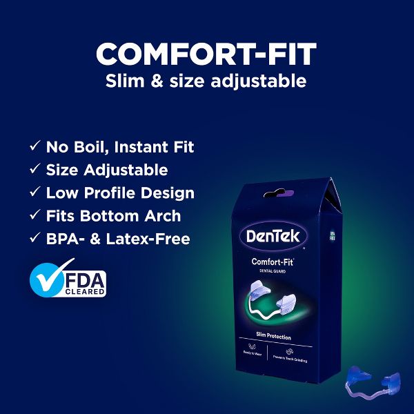 DenTek Comfort-Fit Dental Guard for Nighttime Teeth Grinding - 2ct with Storage Case