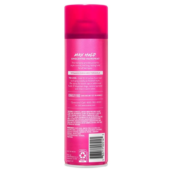 Suave Max Hold Unscented Hairspray - 11oz
