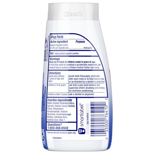 Colgate 2-in-1 Anticavity Fluoride Gel Toothpaste and Mouthwash - 4.6oz