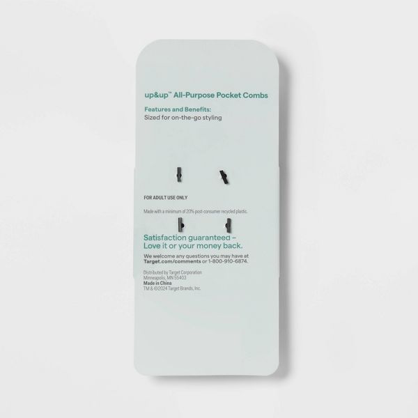 Pocket Styling Comb - 2pk - up&up™