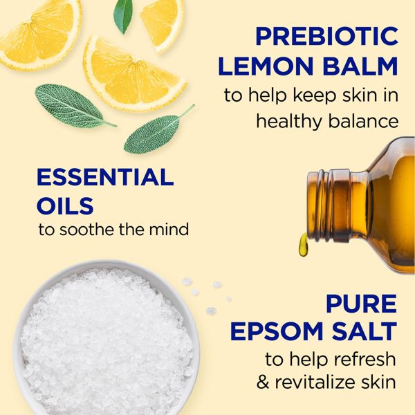 Dr Teal's Prebiotic Lemon Balm with Sage & Thyme Essential Oils Foaming Bath - 34oz
