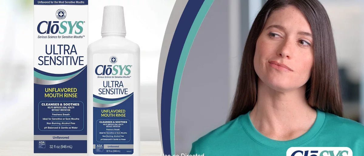 CloSYS Ultra-Sensitive Rinse Unflavored Mouthwash - 32 fl oz