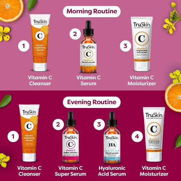 TruSkin Vitamin C Super All-in-One Anti-Aging Face Serum with Niacinamide, Retinol, Hyaluronic Acid, Salicylic Acid and Squalane - 1 fl oz